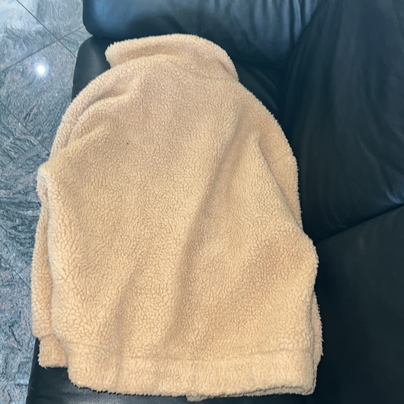 Womens I AM GIA teddy coat camel brown size M - Picture 6 of 6